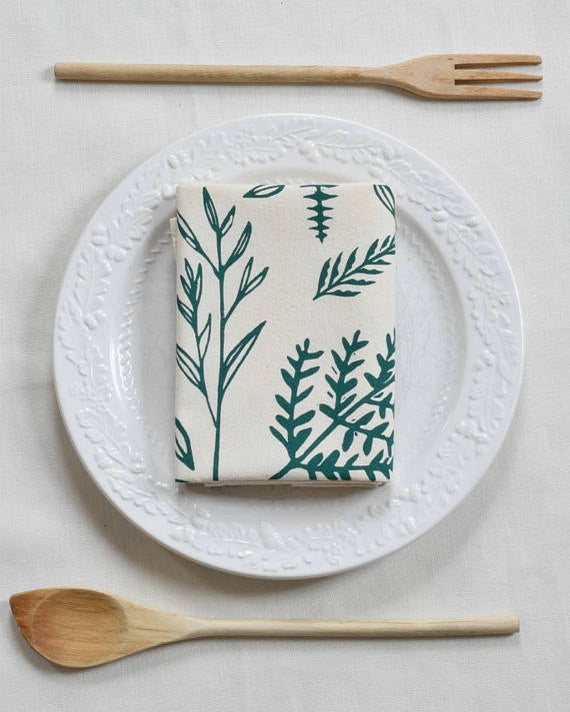 Woodland Ferns Tea Towel