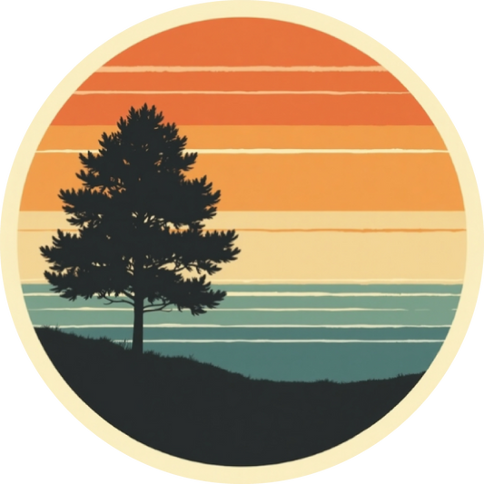 Retro Sunset Sticker